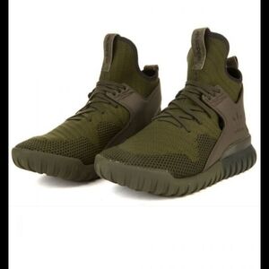 Adidas × Primeknit Men's Olive Green Sneakers S76713 Size 12